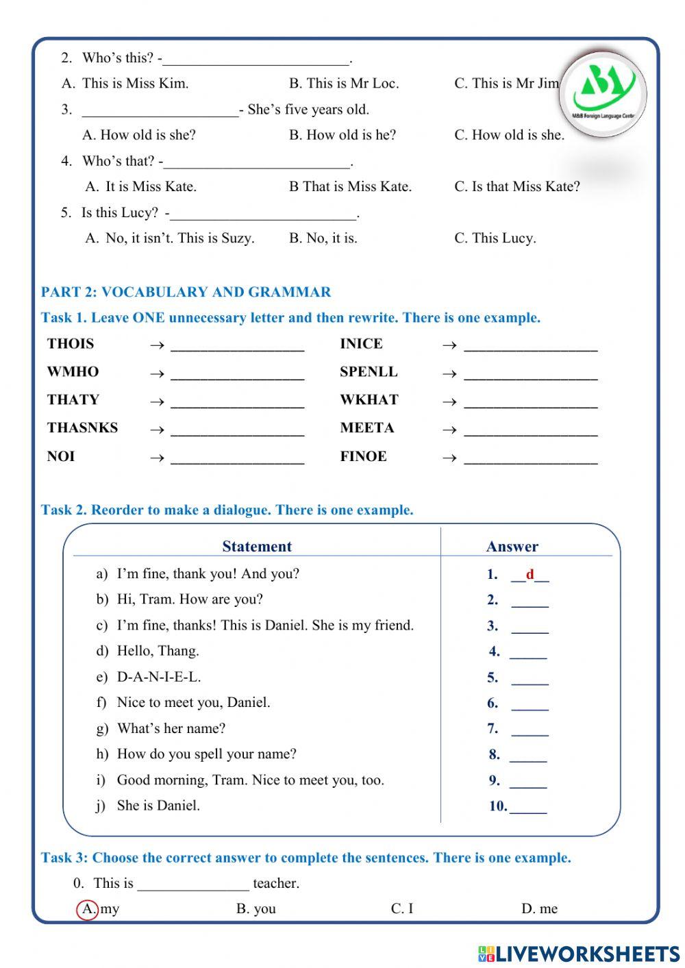 Review unit 3+4  grade 3