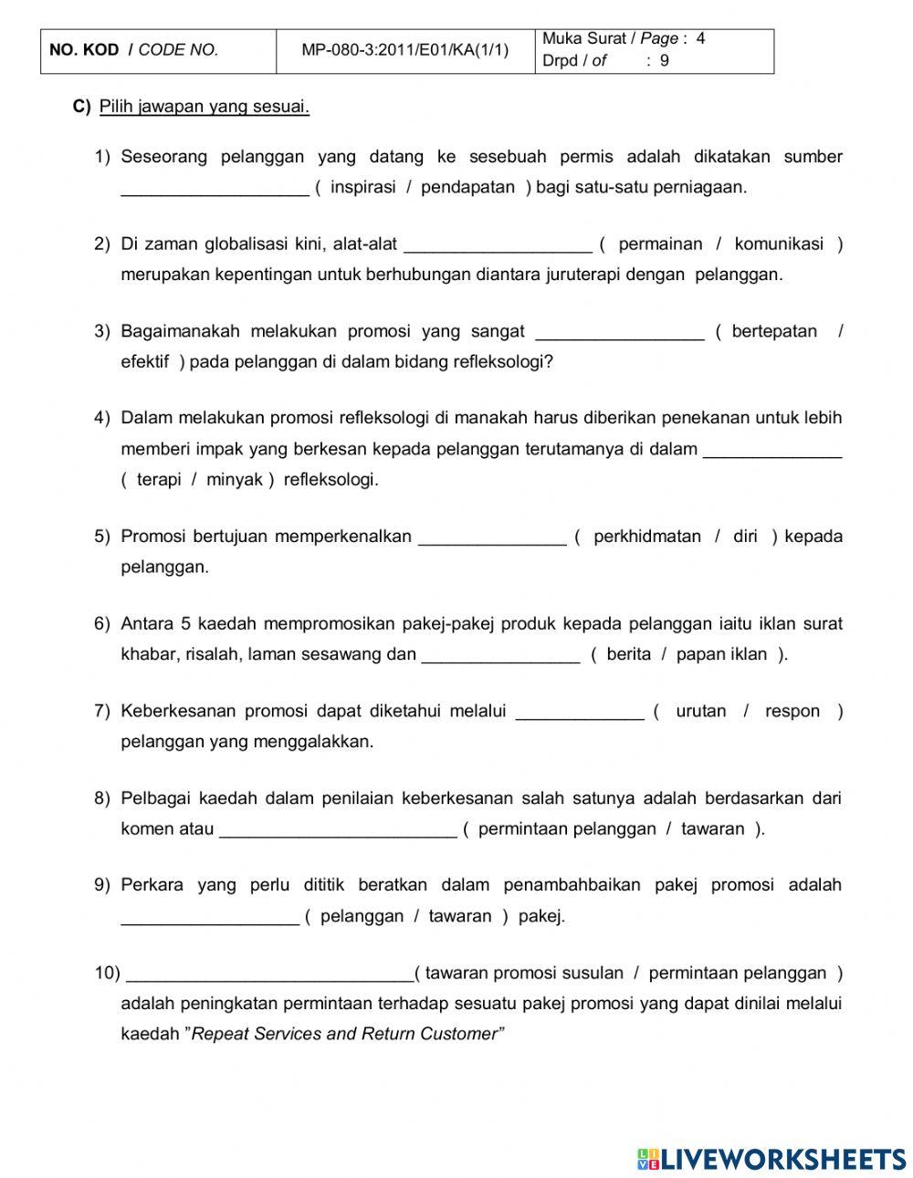 Rktt: penilaian pengetahuan ka 1-1