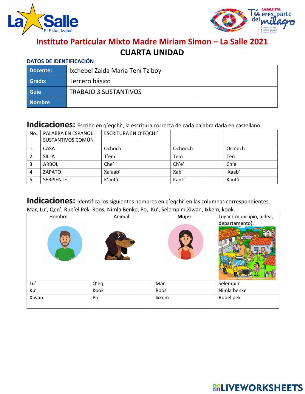 Sustantivos Q'eqchi'