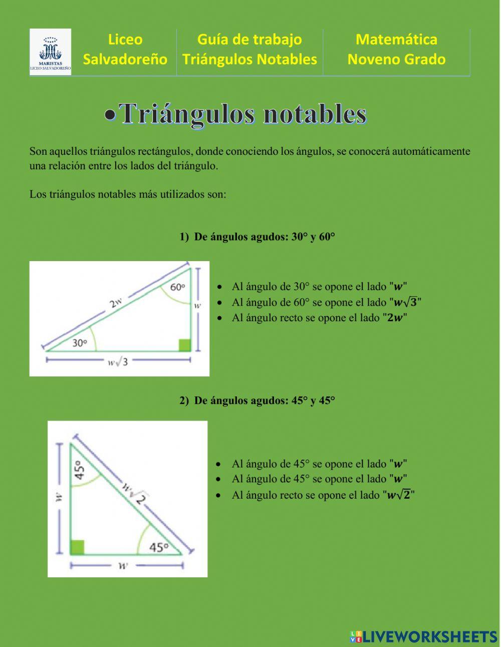 Triángulos notables