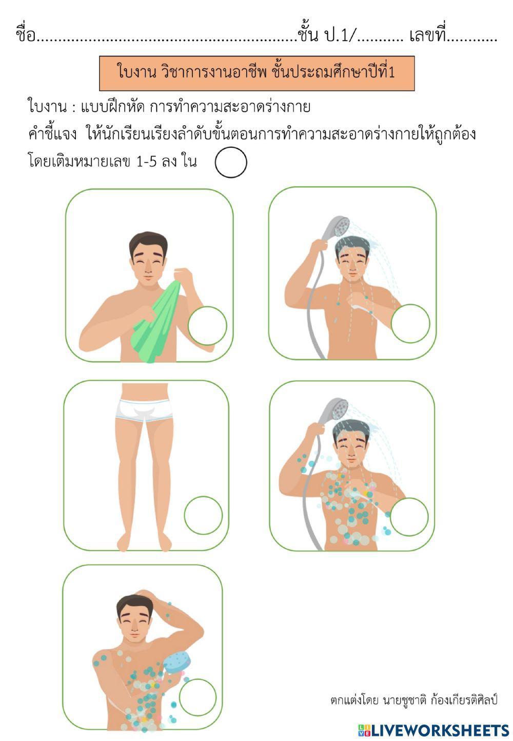 การทำความสะอาดร่างกาย วิชาการงานอาชีพ ป.1