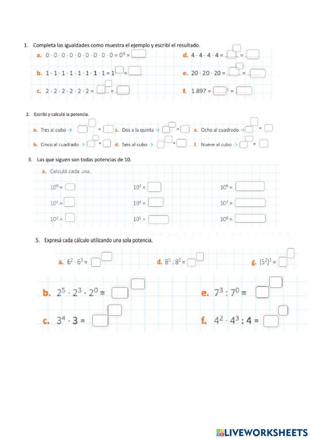 Prueba escrita numeros naturales