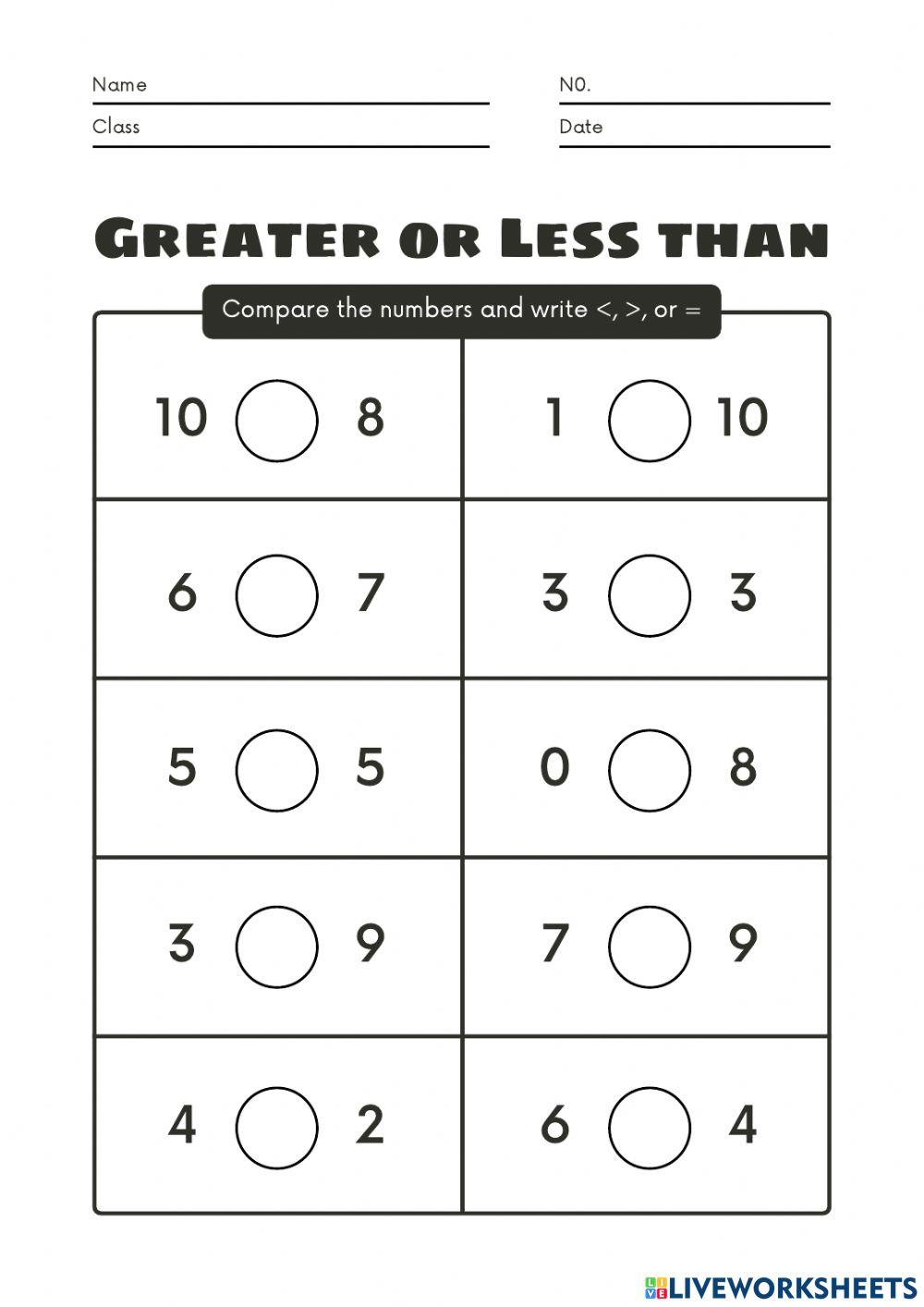 Greater or Less than