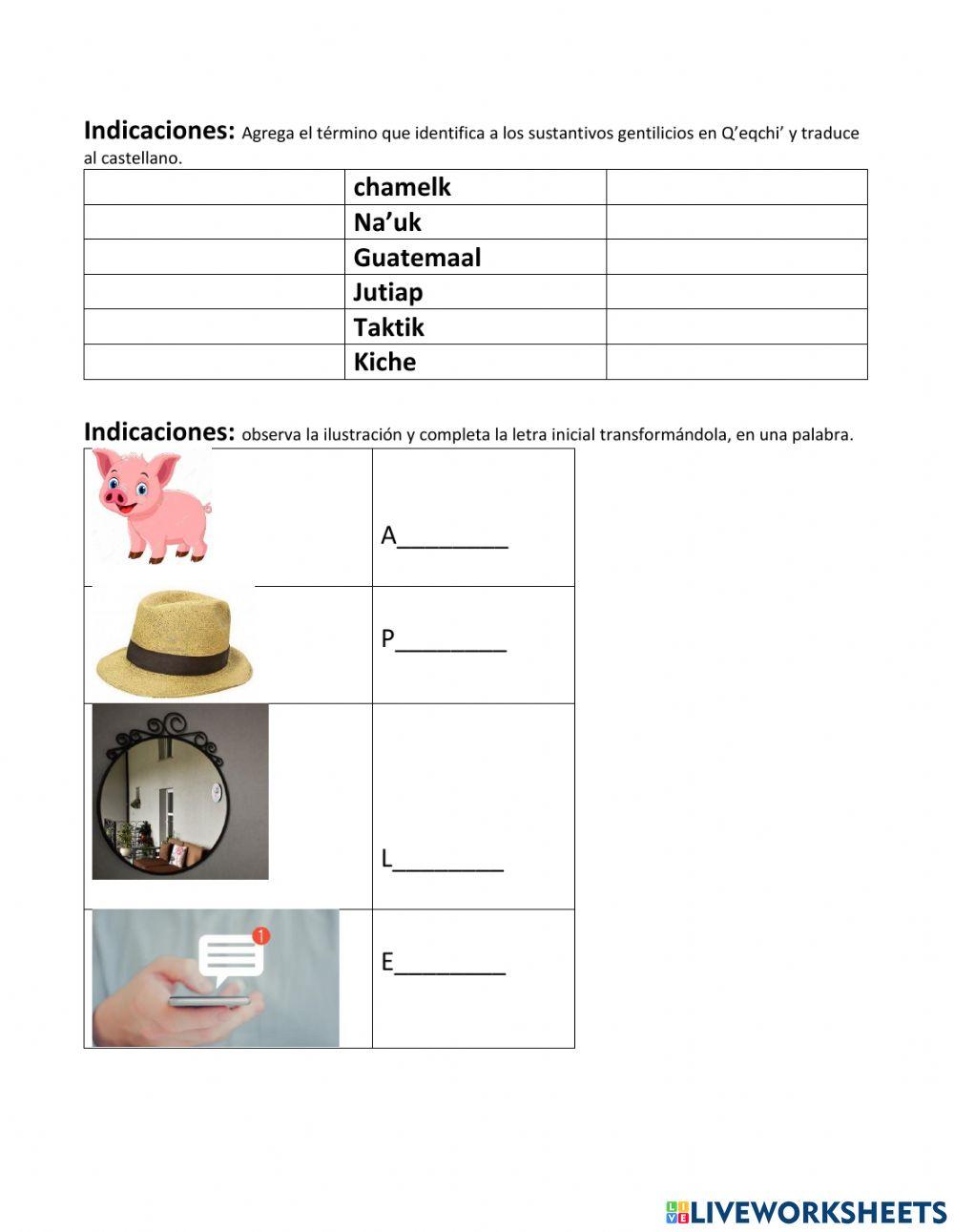 Sustantivos Q'eqchi'