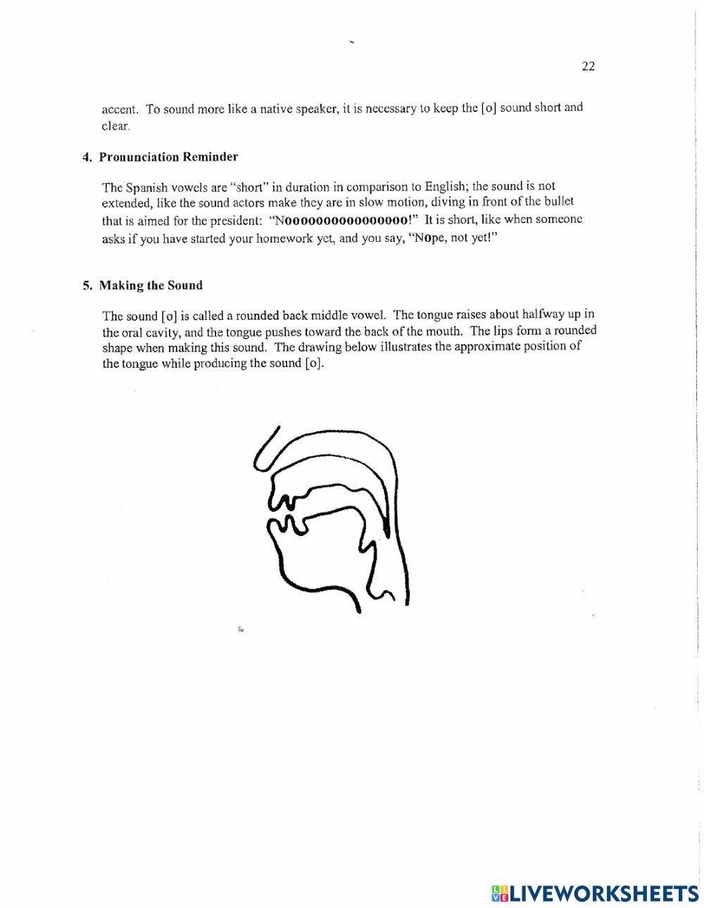 Fonetica: la vocal o