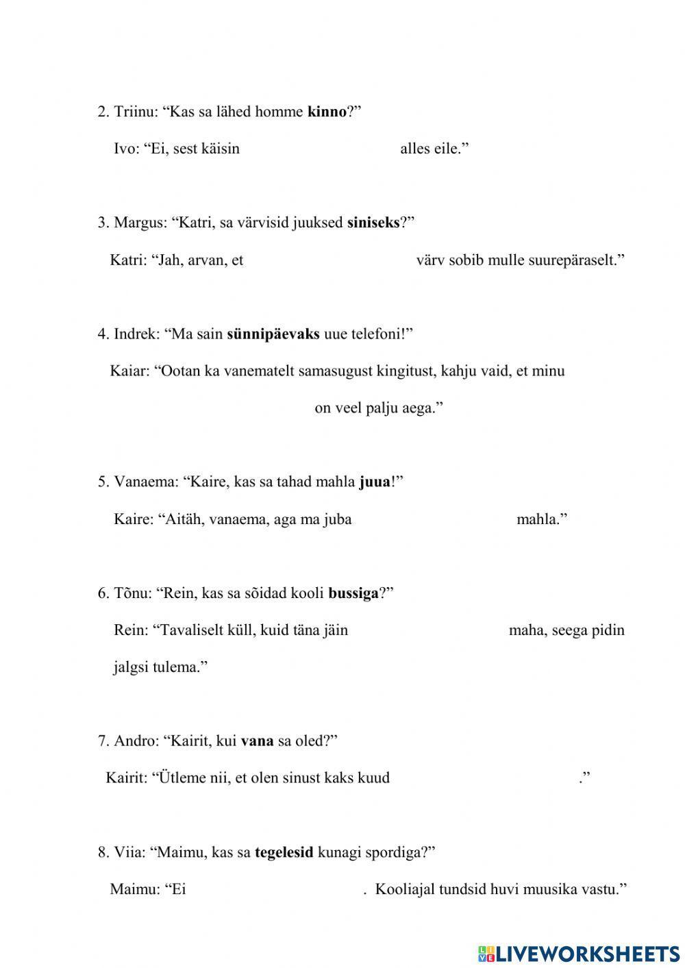 Ettevalmistus eksamiks (B1)