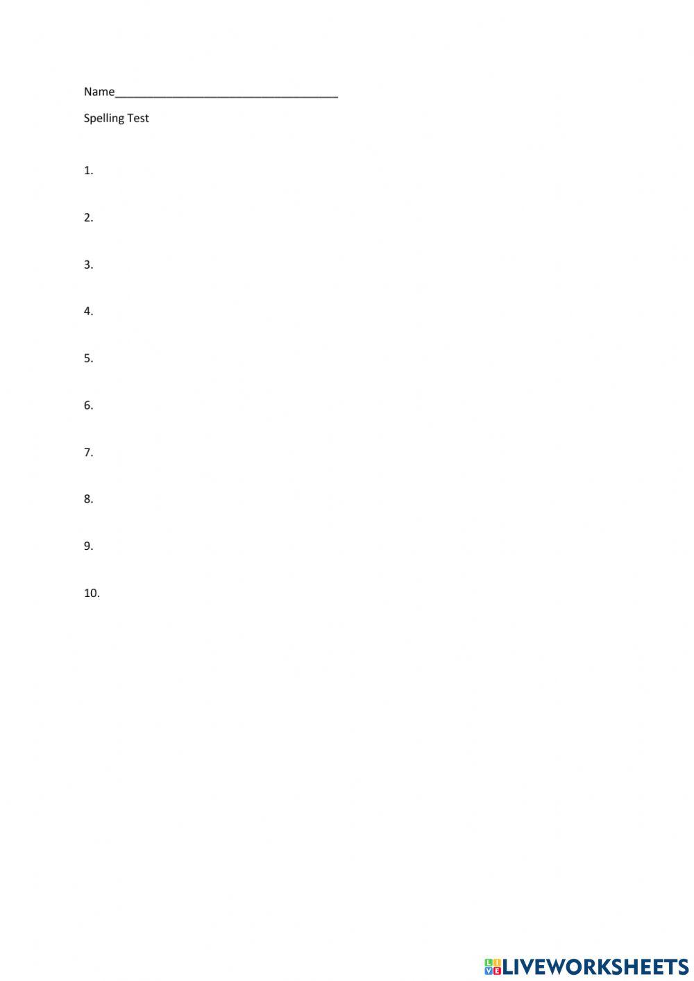 Spelling Test