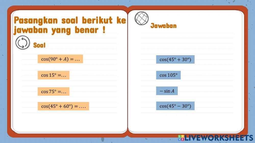 Latihan 2.2 Rumus Jumlah & selisih Cosinus