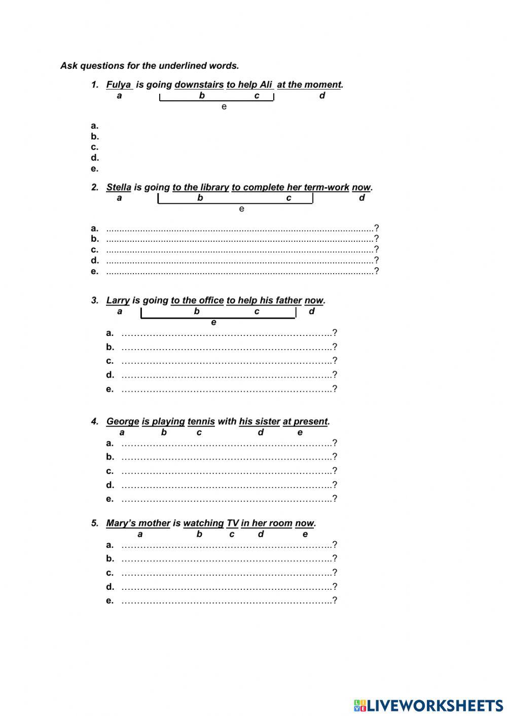 Present continuous tense