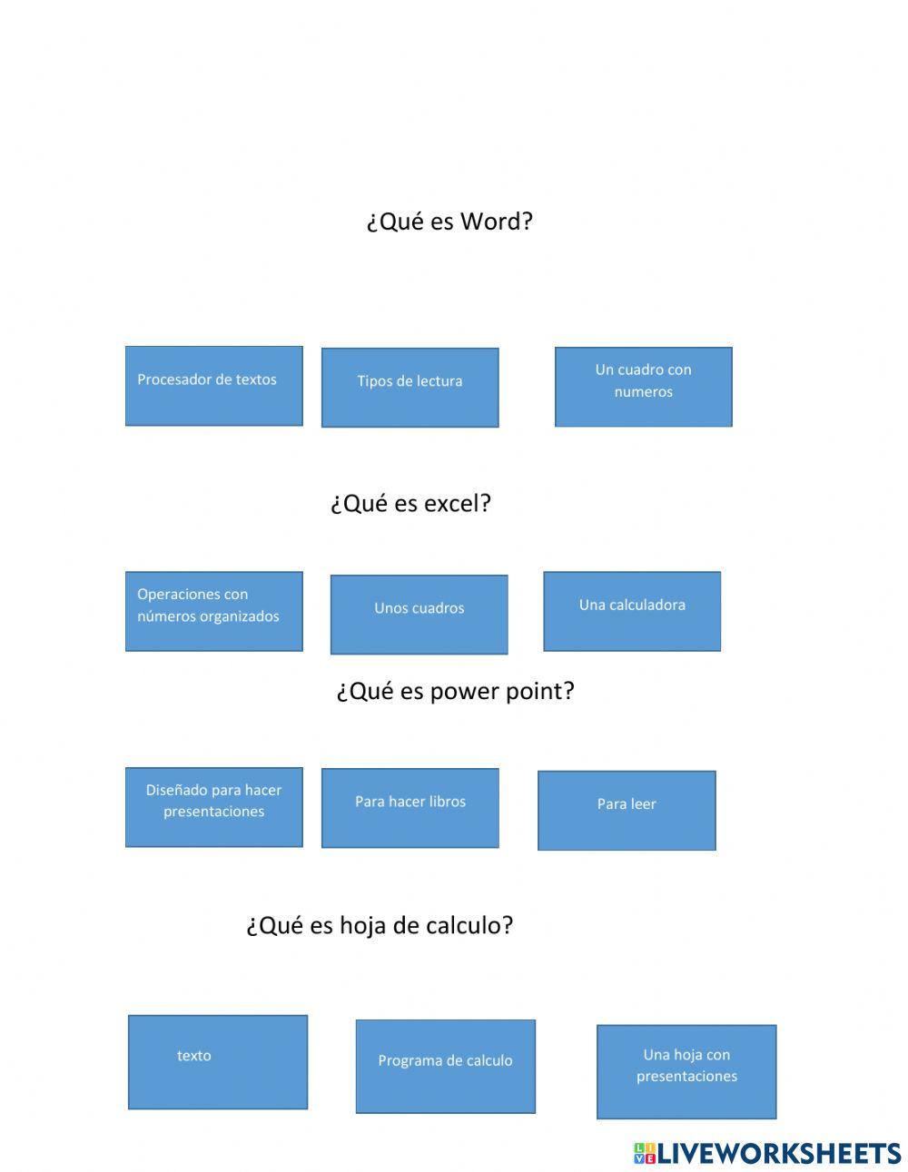 Exel,powerpoint y word