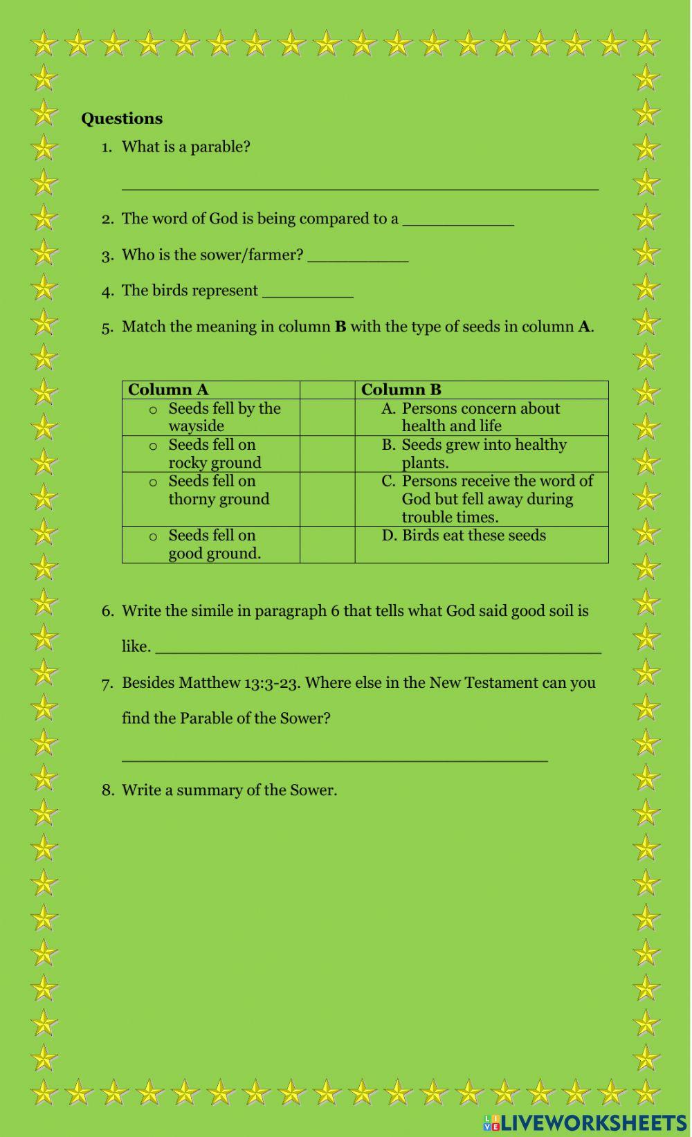 The Parable of the Sower