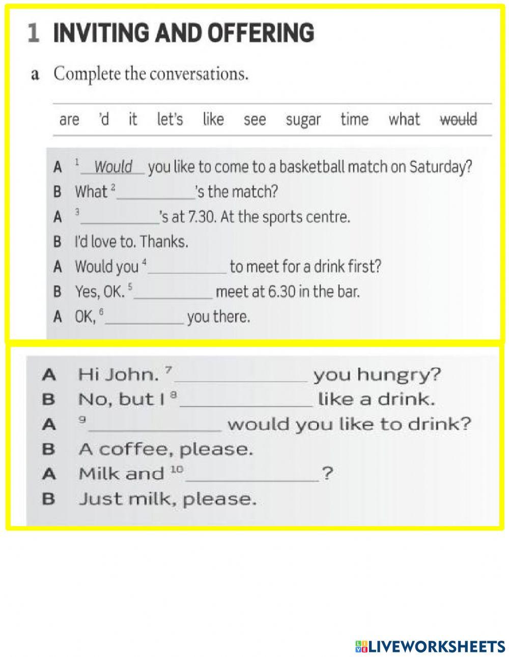 Practical English Would you like to come