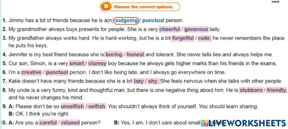 7 1 d choose the best answer