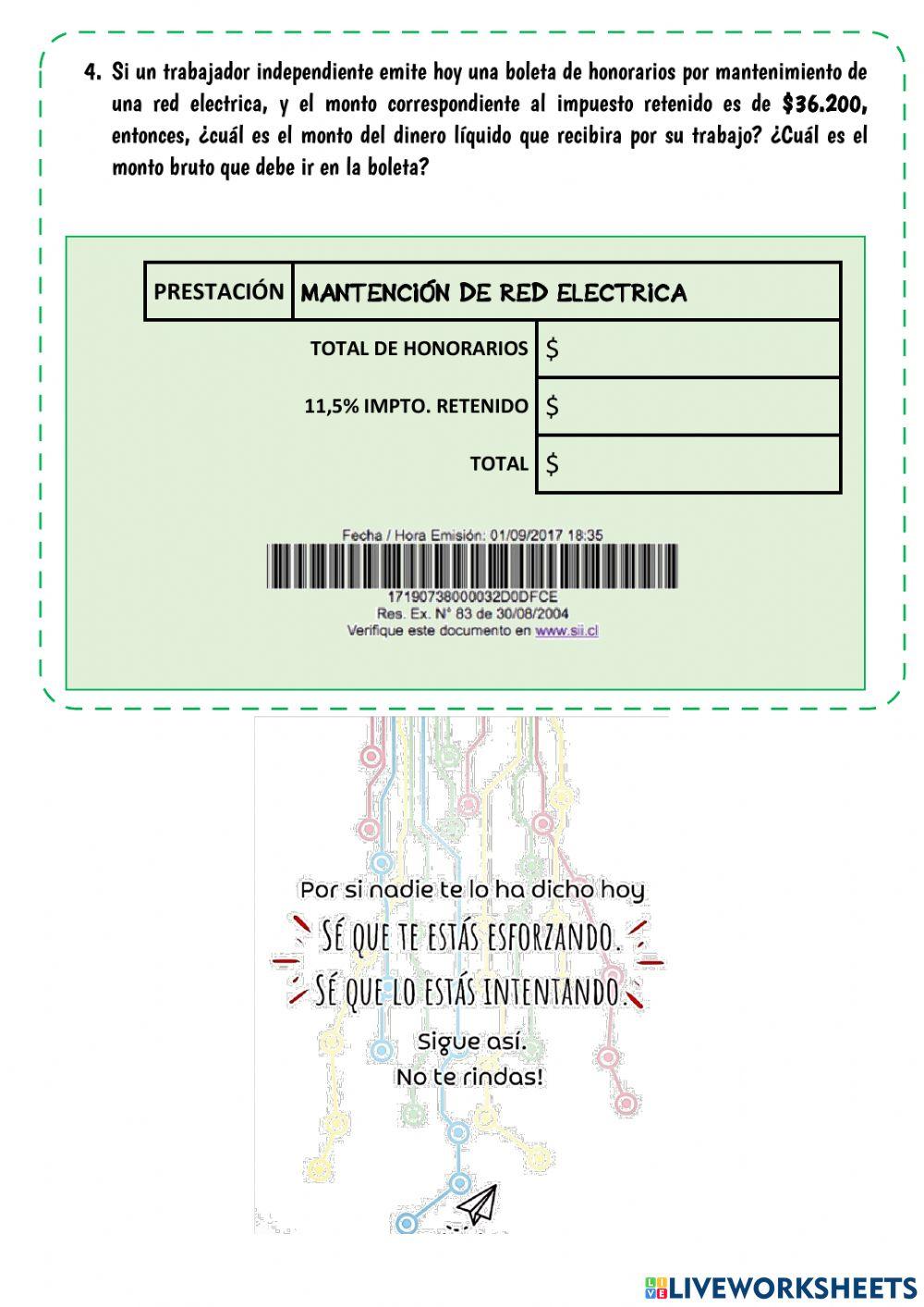 Boletas de honorario