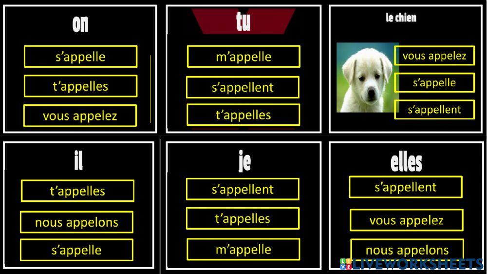 Test - Le verbe s'appeler