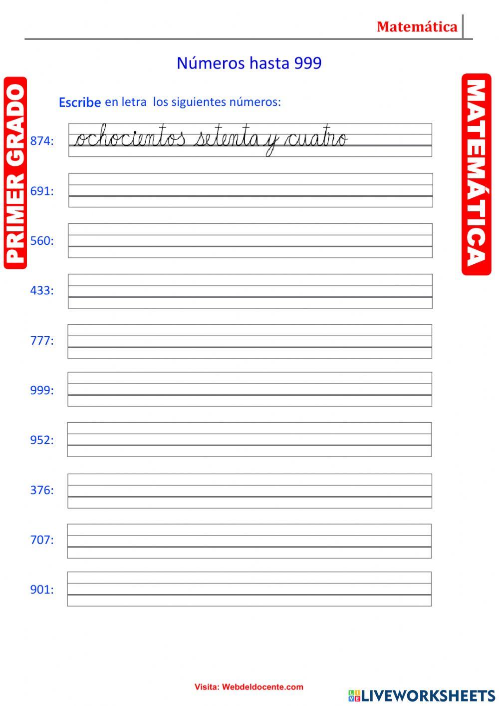 Números de tres cifras