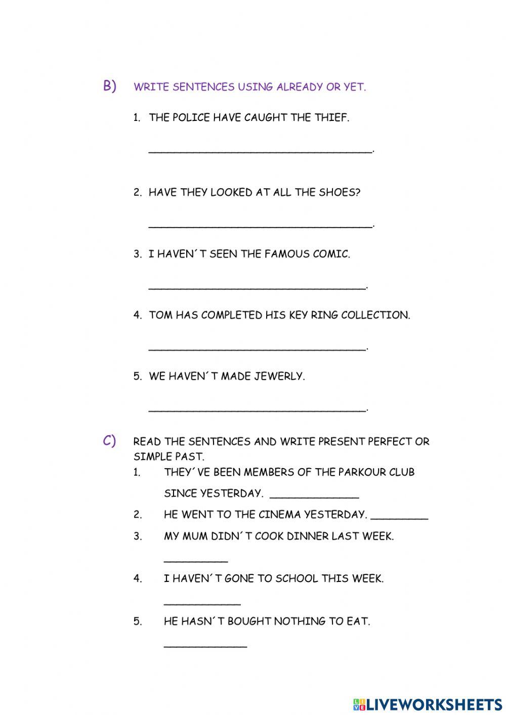 Present perfect vs simple past