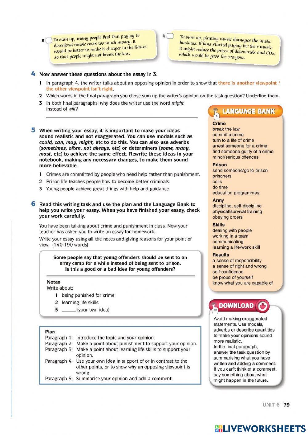 English Download Form 5 Unit 5 page 78-79 worksheet | Live Worksheets