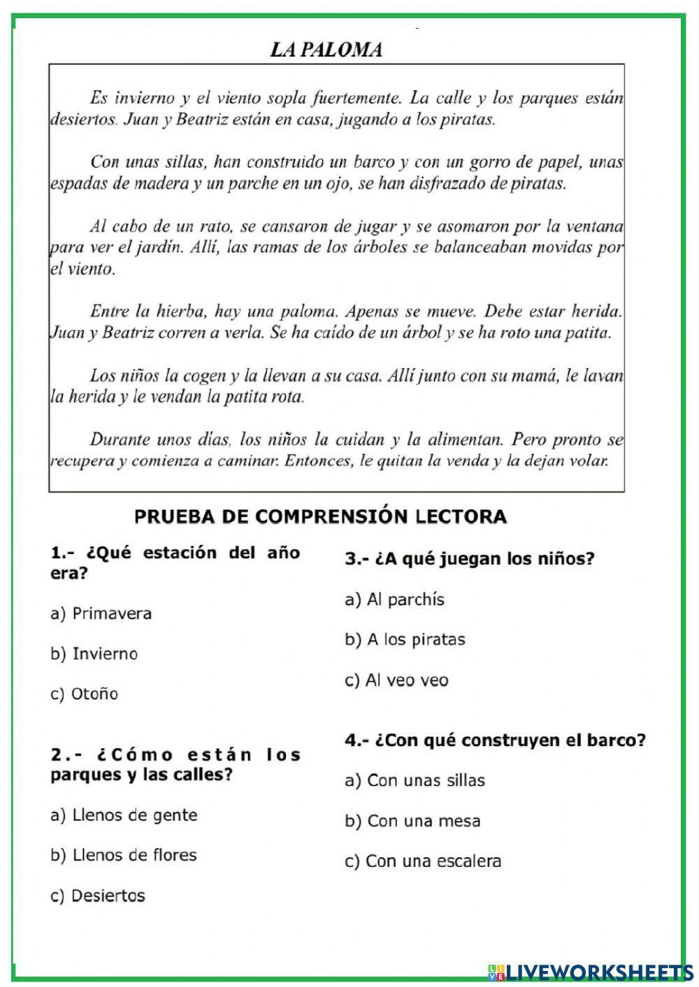 Comprensión lectora