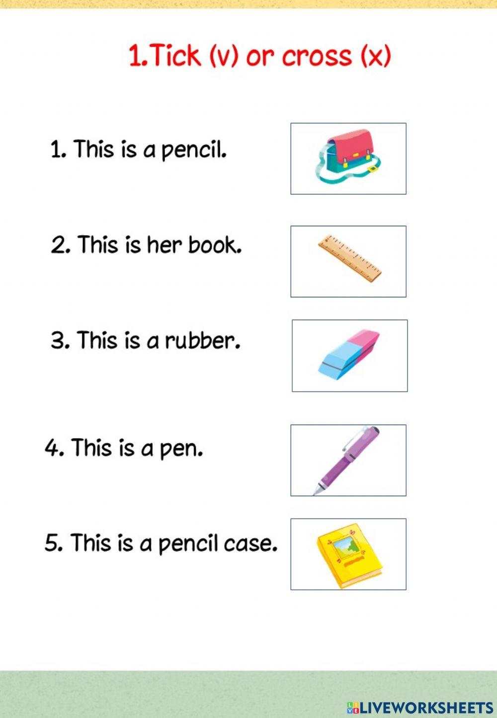 Worksheet for kids