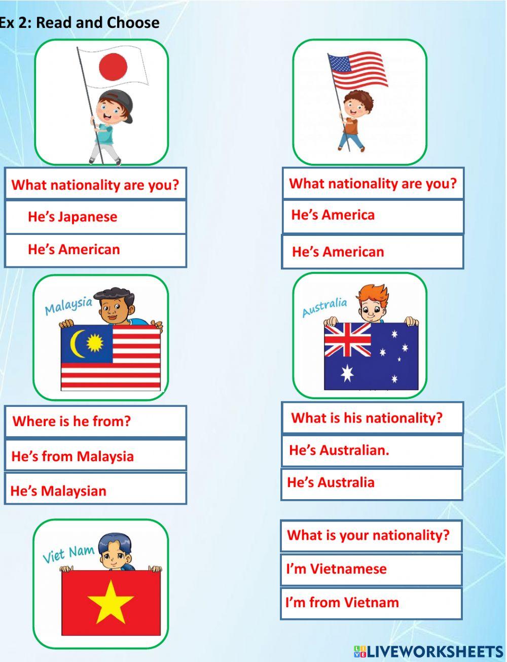 Countries and Nationalities