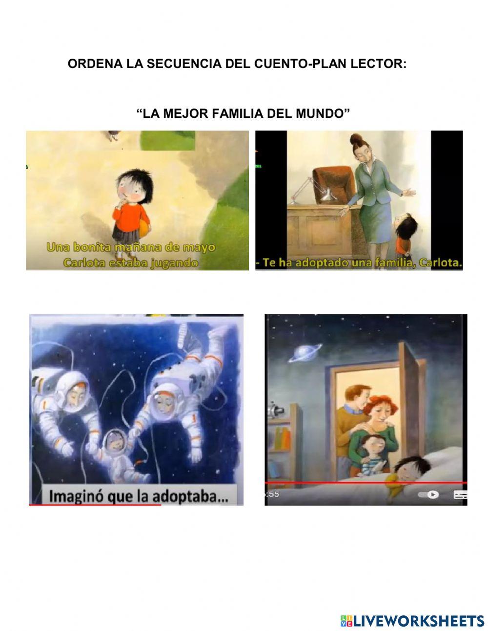 Secuencia del cuento LA MEJOR FAMILIA DEL MUNDO