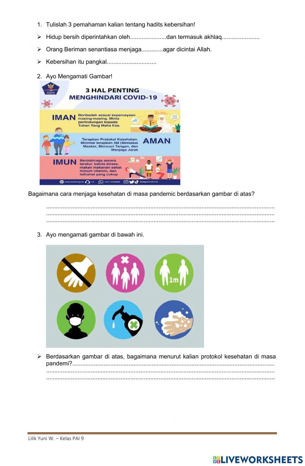 LKPD PAI Kelas 2 SD Hidup Bersih dan Sehat