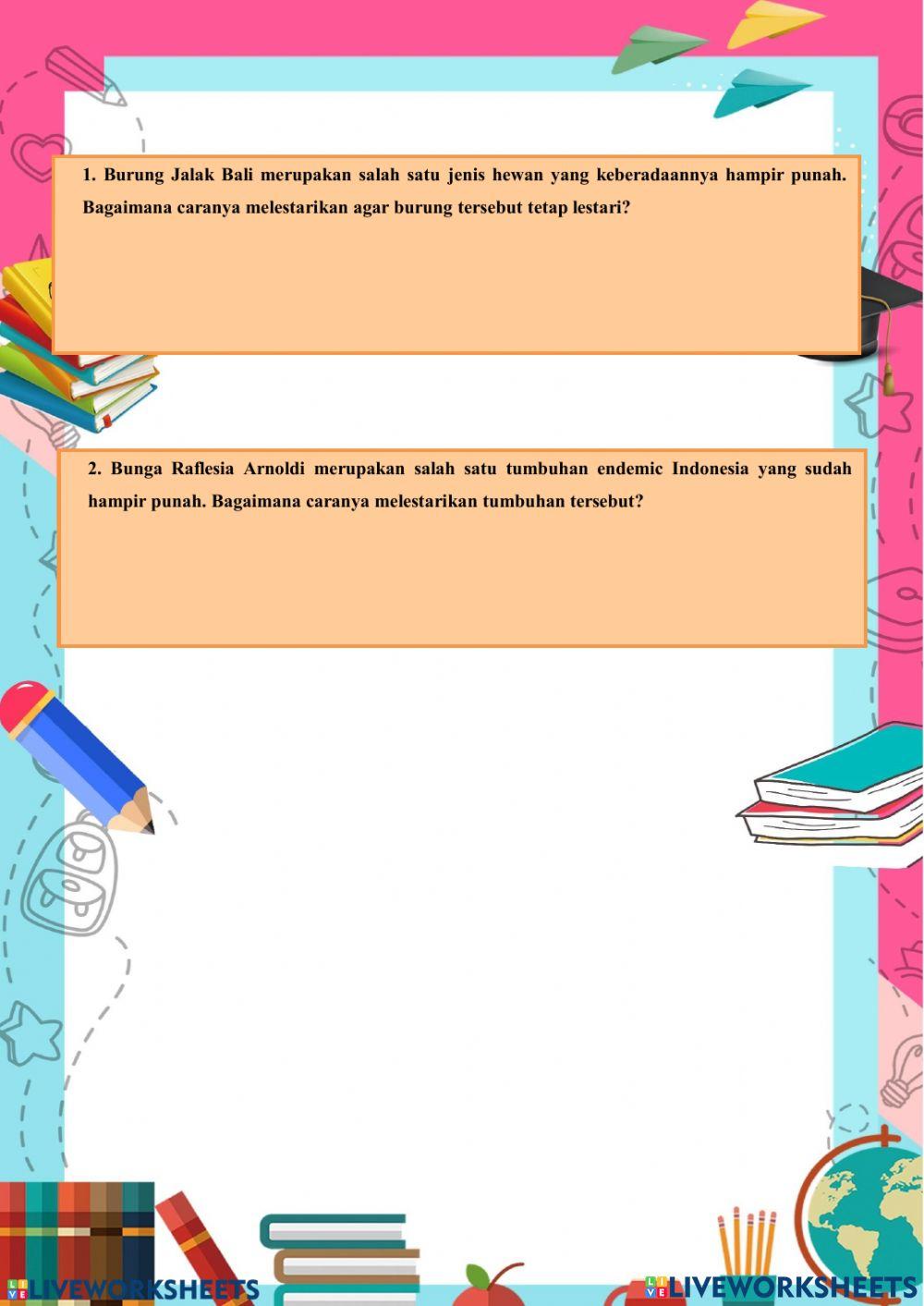 Upaya Pelestarian Hewan dan Tumbuhan