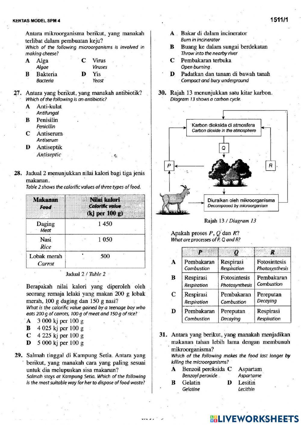 SAINS KSSM -  PELANGI KERTAS 1 SET 4