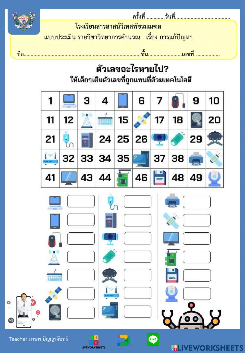 การแก้ปัญหา ตัวเลขที่หายไป
