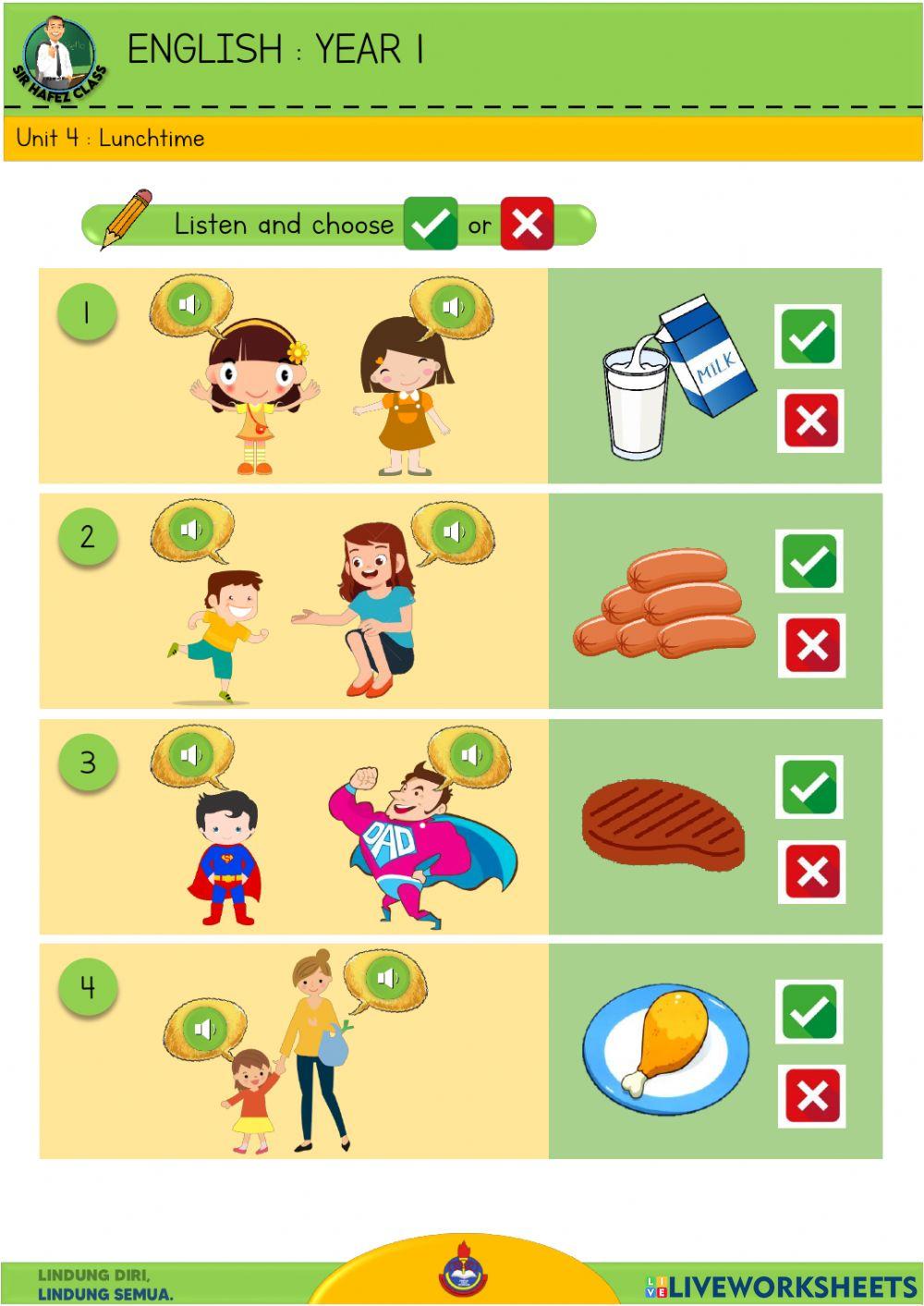English Y1 - Lunchtime 07