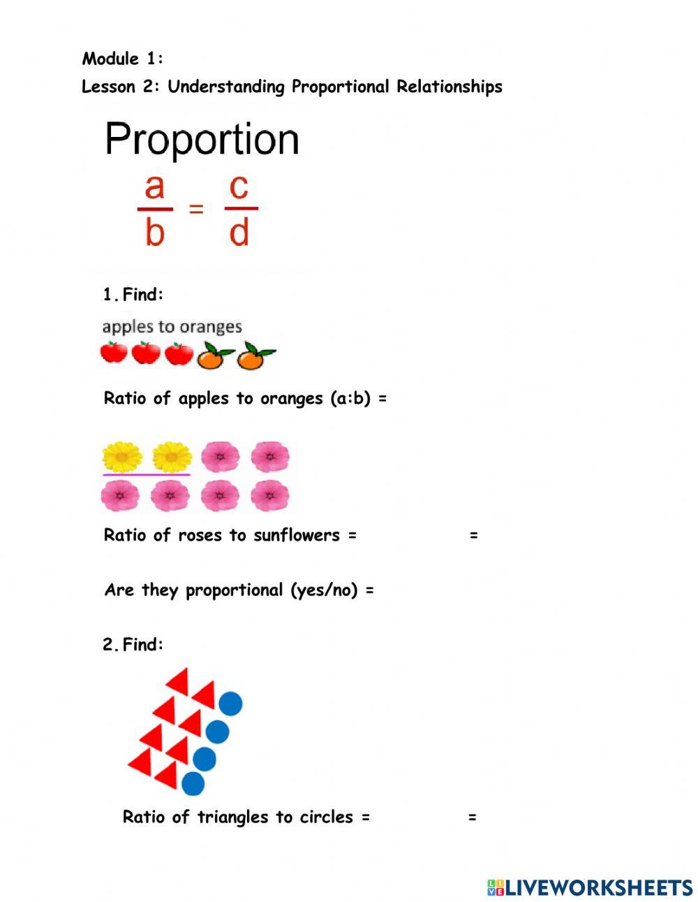 Module 1 Lesson 2 Proportion