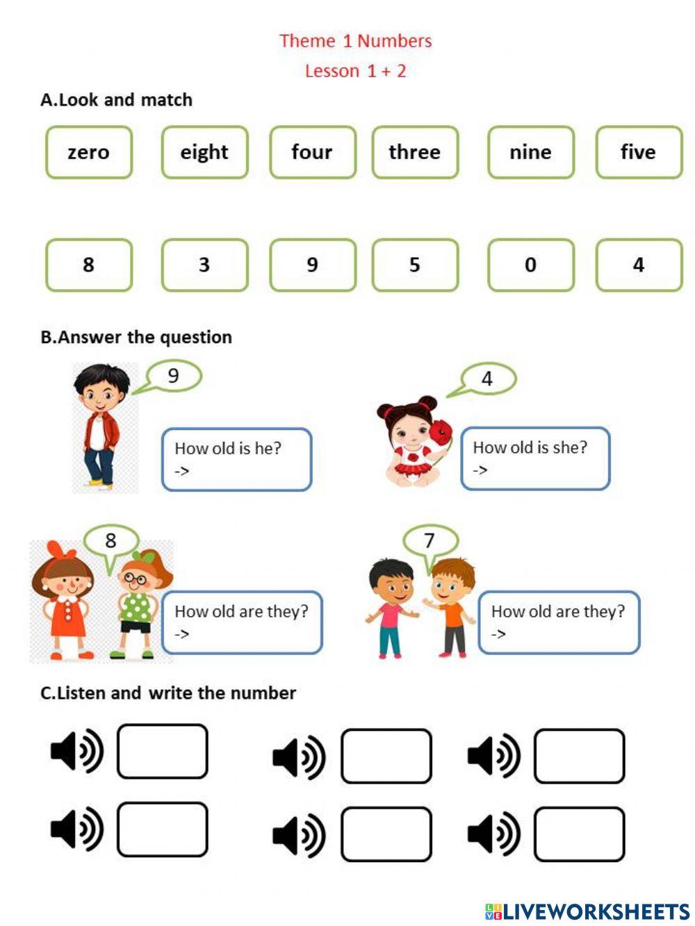 Theme 1 NUMBERS L1-2