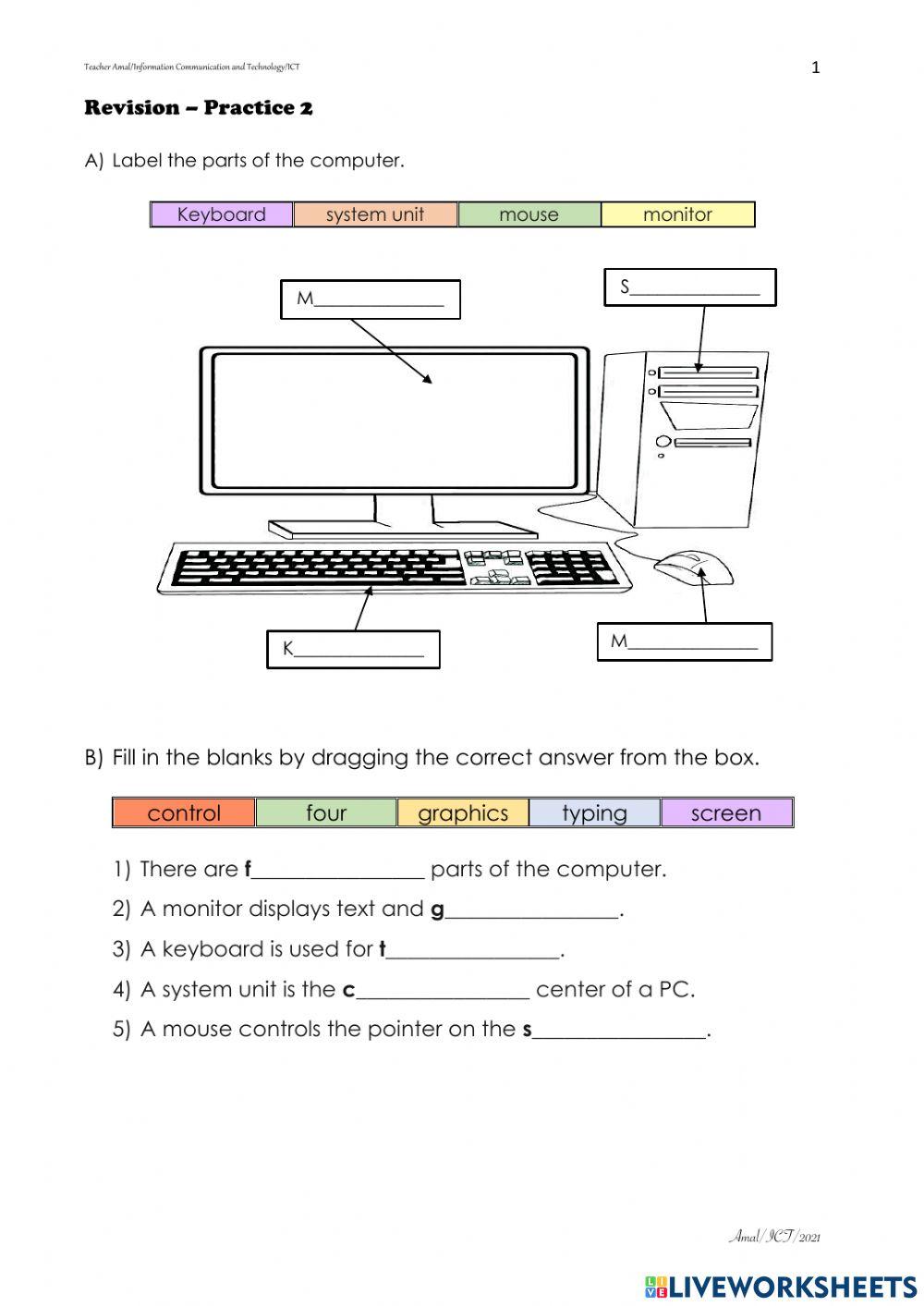 Parts of the Computer