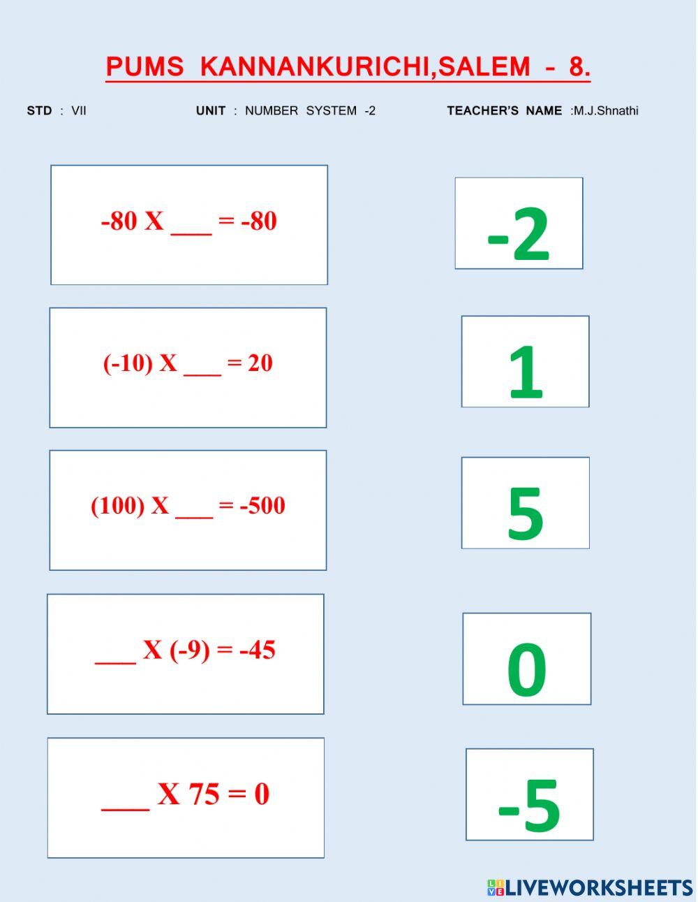 Numbers system -2