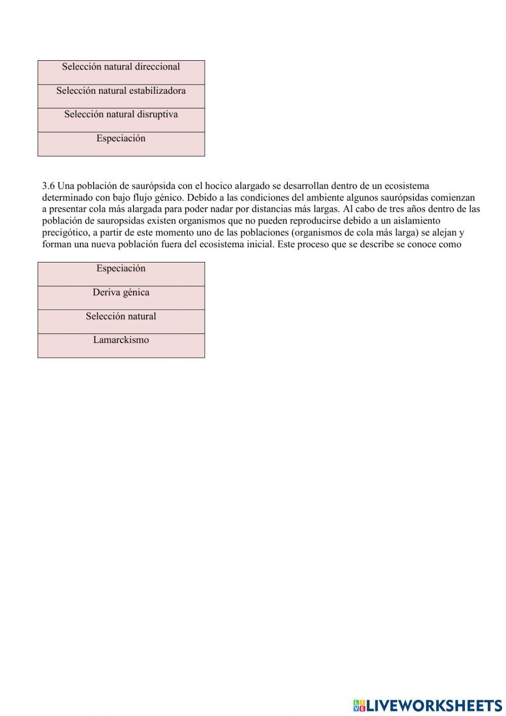 Evidencias biológicas