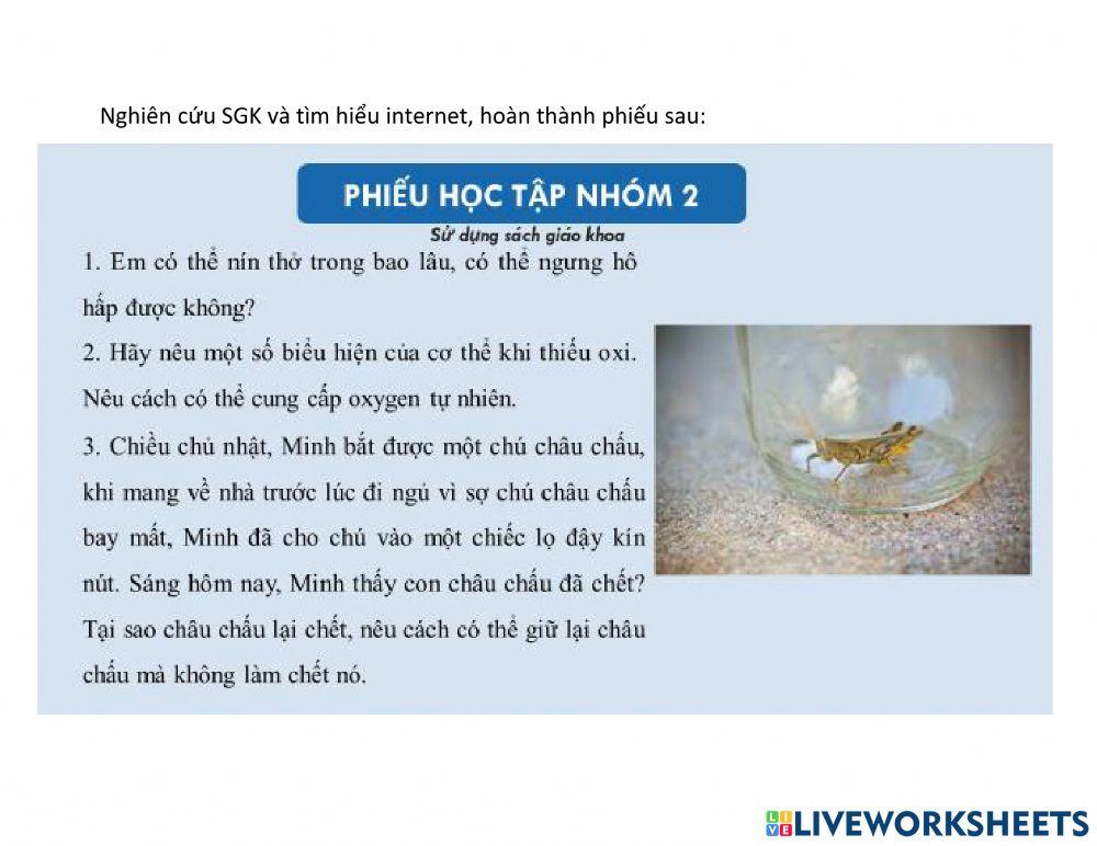 KHTN 6- Bài 7: Oxi- nhóm 2