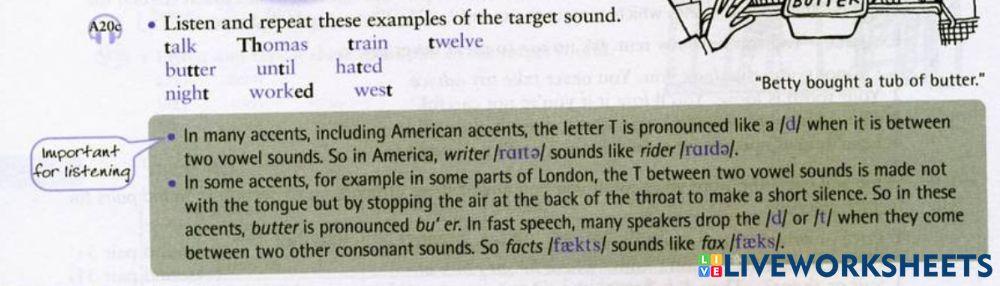 Communicative English - Listen and repeat task