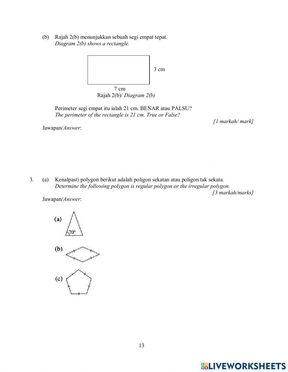 Revision form 1 to form 3