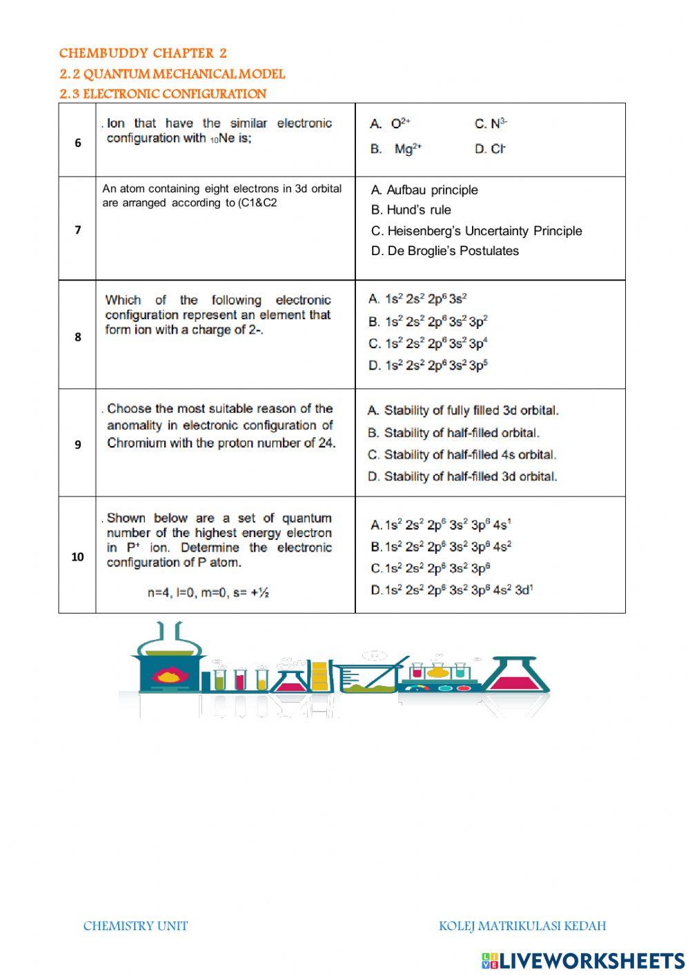 Chembuddy 2.3 electronic configuration