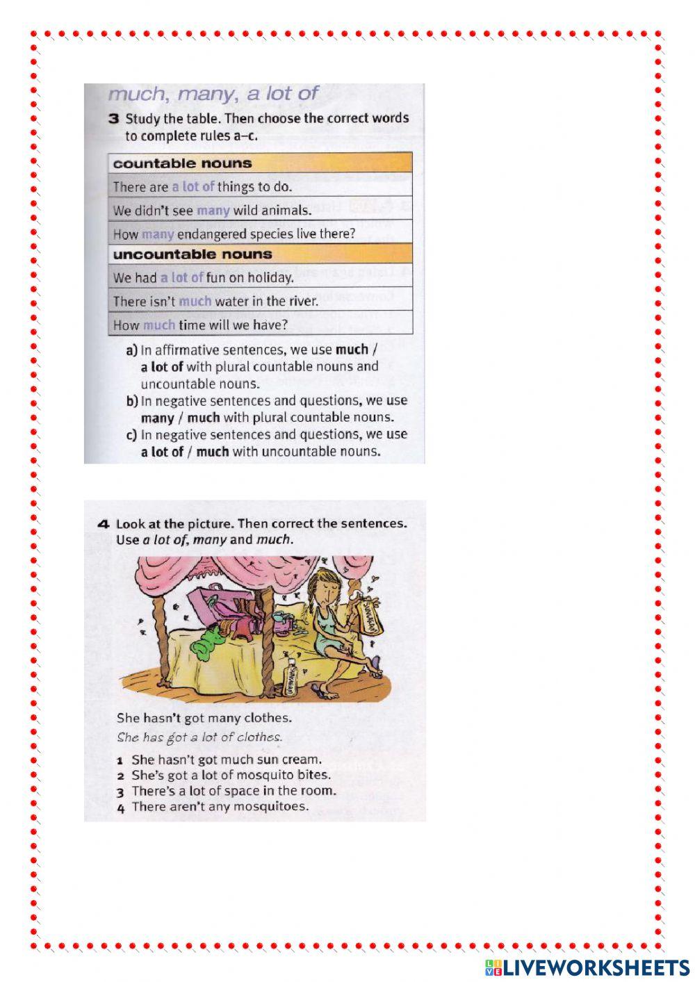 Countable and Uncountable Nouns