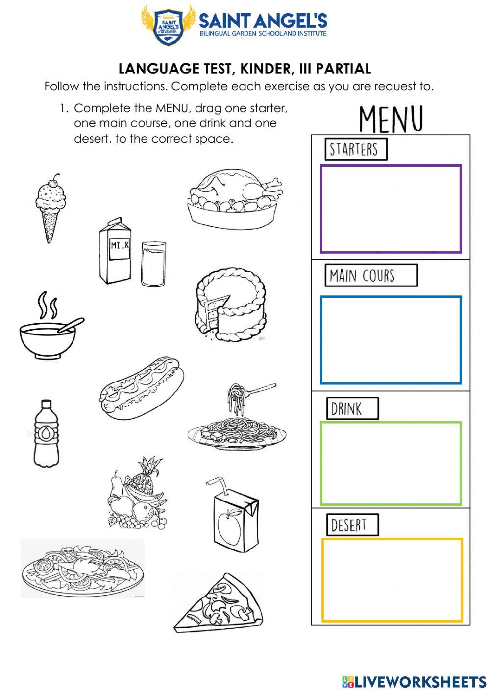 Restaurant vocabulary