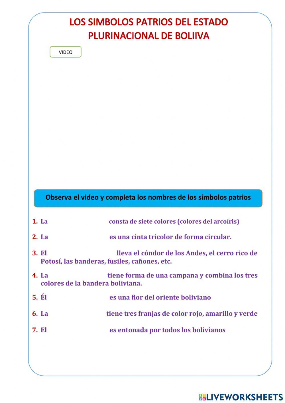 Símbolos patrios de Bolivia