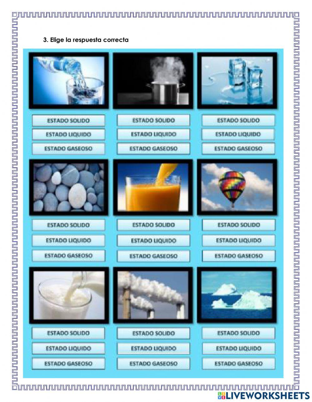 Evaluacion estados de la materia