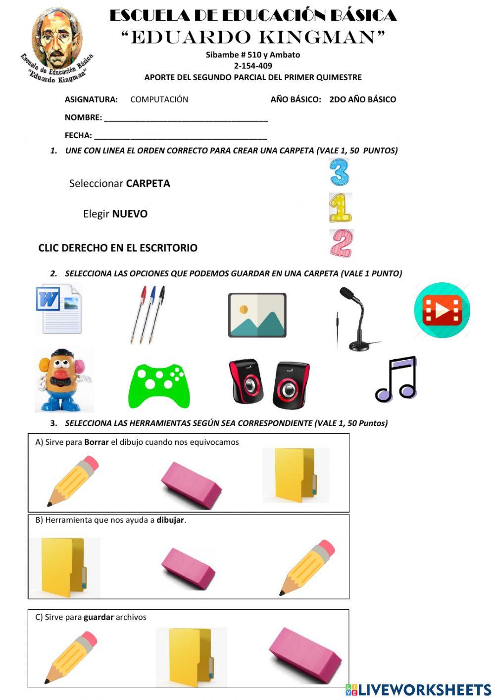 2do año Básico Aporte 2Parcial