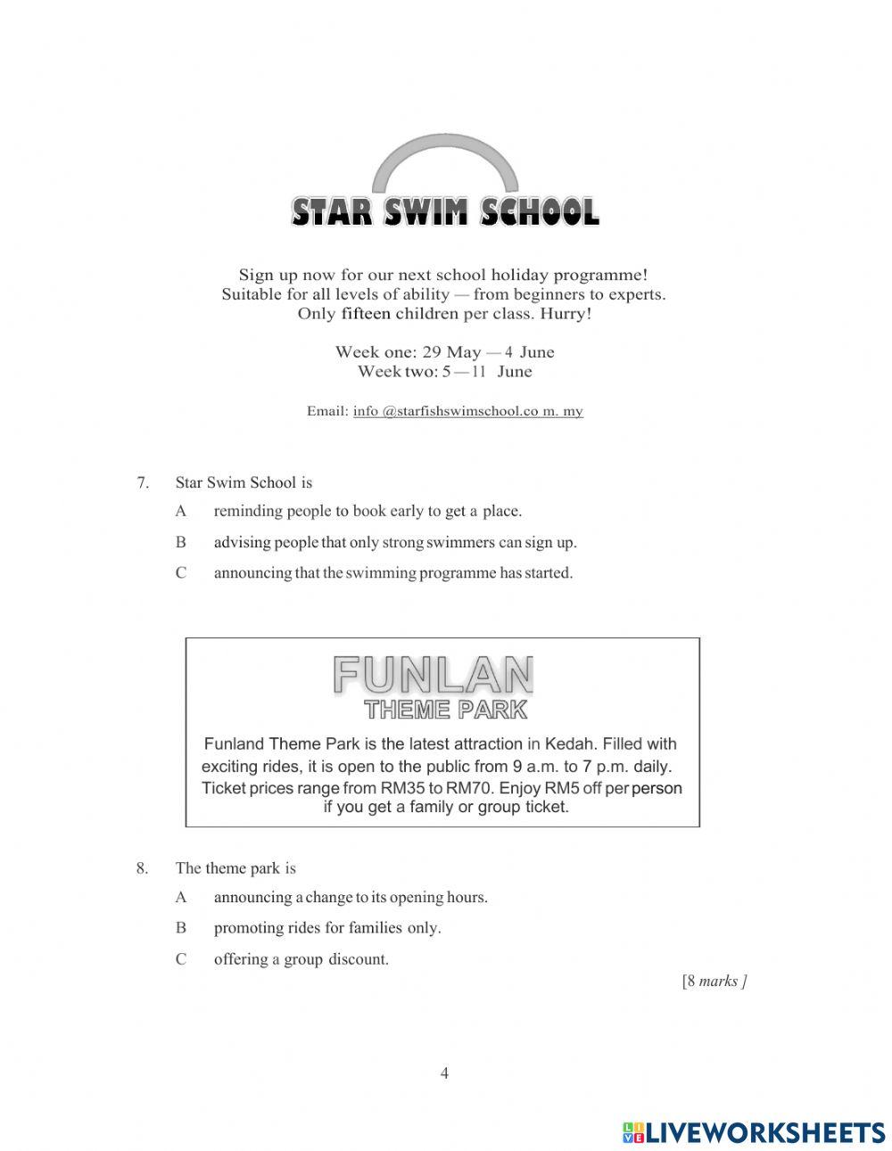 English test 2 form 2