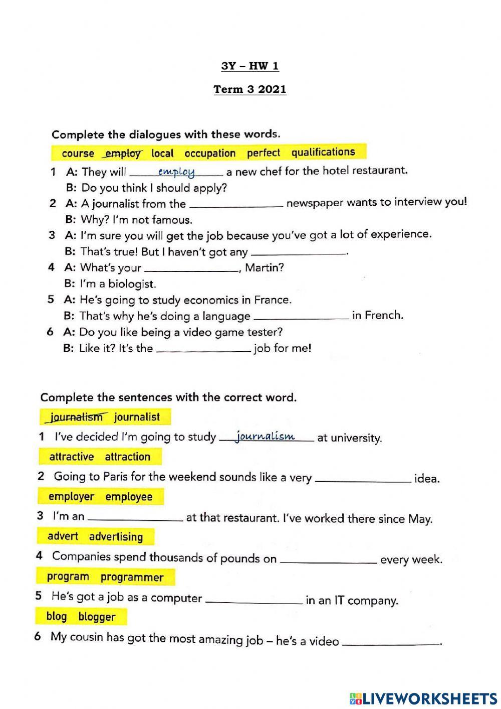 3Y - HW 1 - Term 3 2021