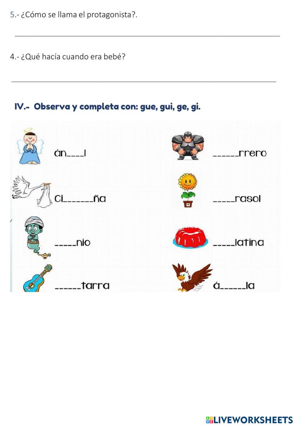 Evaluación Lenguaje