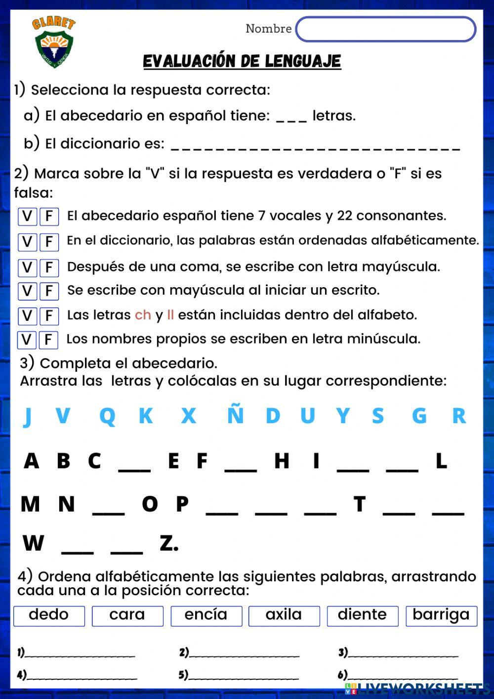 El abecedario y el diccionario