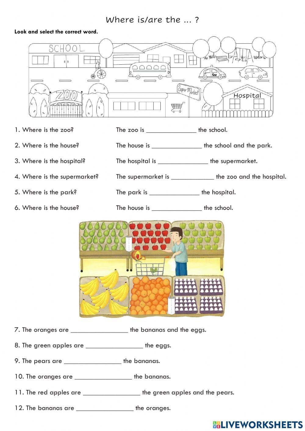 Where is-are the ... ?